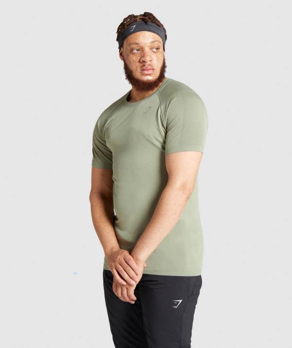 Panske Tricka Gymshark Aspect Lightweight Seamless Svetlo Zelene | GR5617420